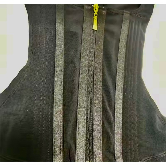 New Black Full-Body Shapewear Faja Front Zip Closure, Size Large - Picture 9 of 9